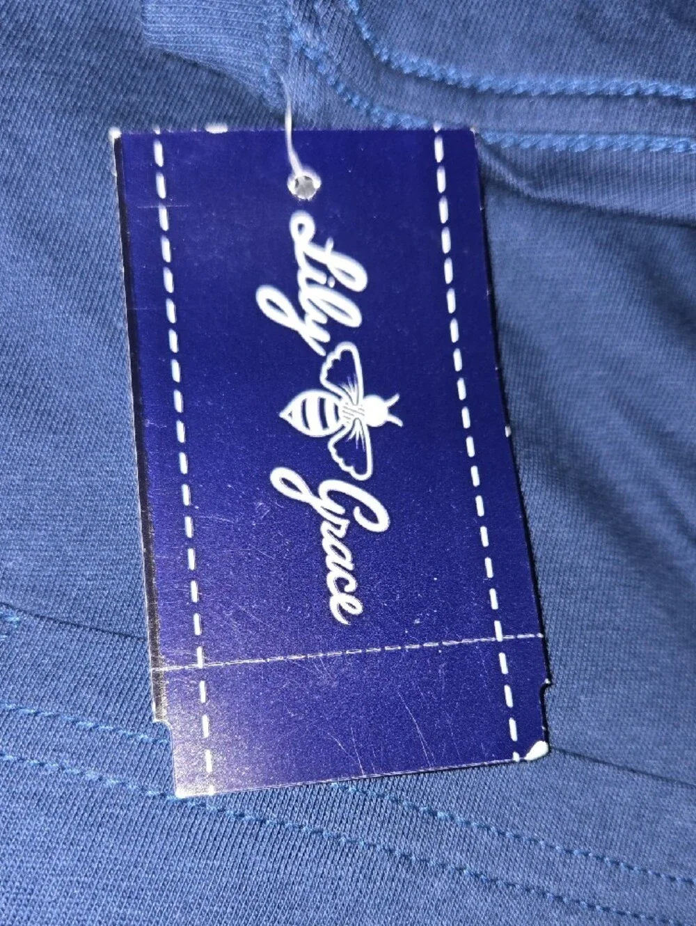 NWT Lily Grace "Whale Tail" Pocket Tee - Picture 2 of 5